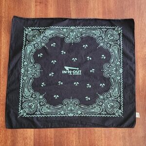 In-N-Out Black Bandana with Green Design